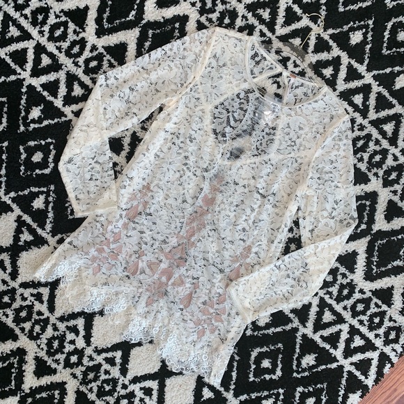 Free People Sheer Lace Tunic - Picture 4 of 8